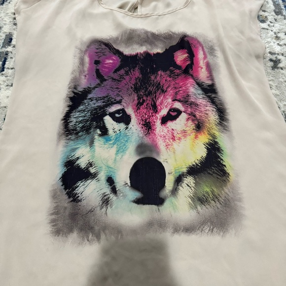 H&M colorful wolf Shirt - Picture 4 of 4